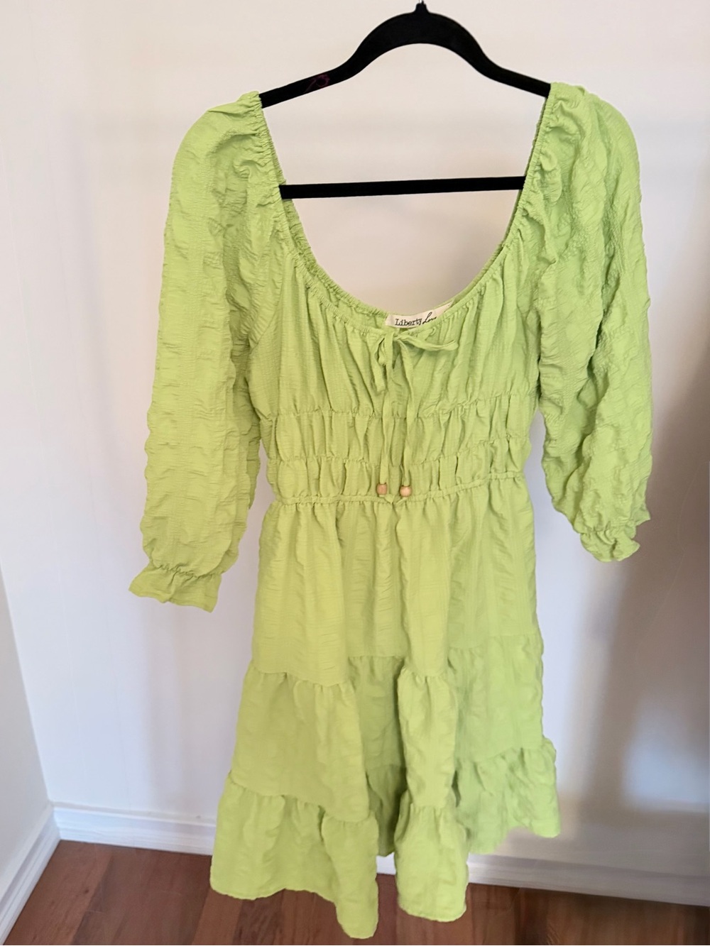 Liberty Love Light Lime Smocked Tiered Dress